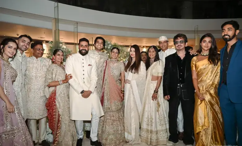 Abhishek and Aishwarya Bachchan’s Elegant White Look at Ashutosh Gowariker’s Son’s Wedding