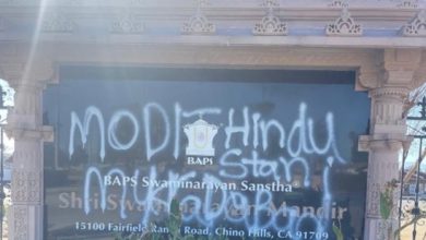 BAPS Temple Defaced In California With Anti-India Graffiti