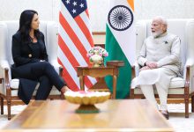 PM meets the Director of National Intelligence of the United States, Ms Tulsi Gabbard, in New Delhi on March 17, 2025.