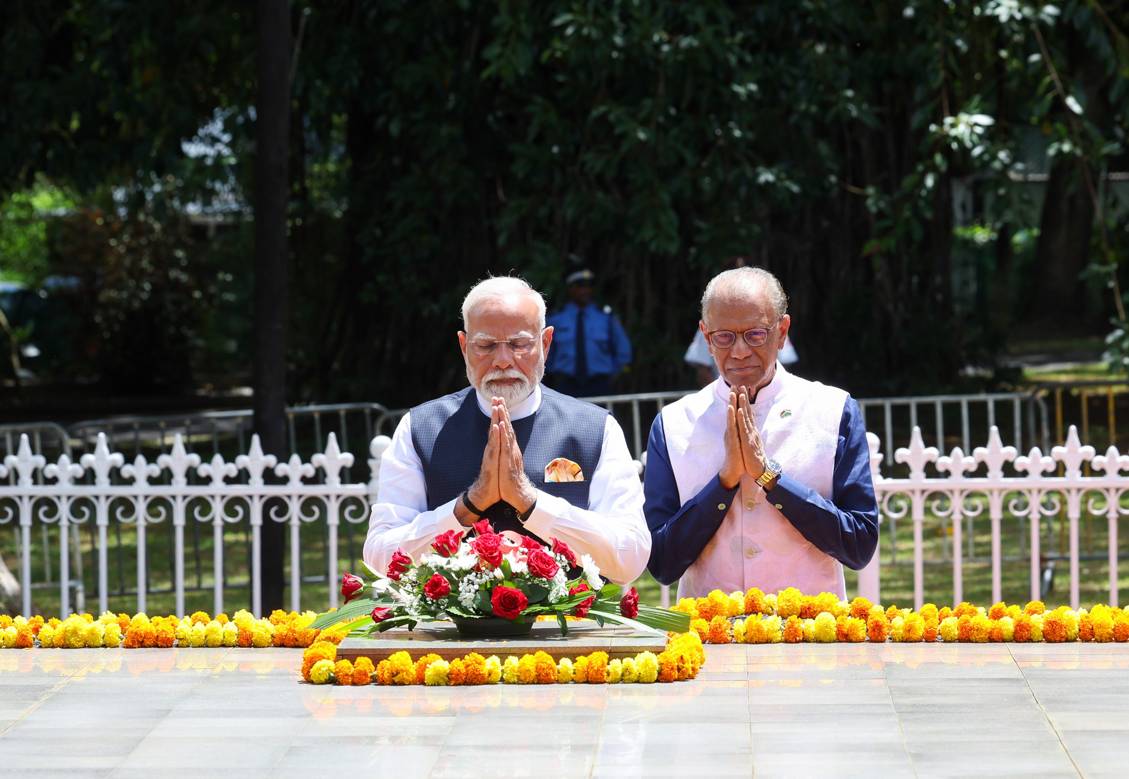 PM arrives at Port Louis, in Mauritius on March 11, 2025.