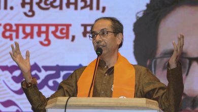 Mumbai: Shiv Sena (UBT) President Uddhav Thackeray addresses party workers' rally in the view of upcoming municipal elections, at Mulund, in Mumbai, Sunday, March 9, 2025.