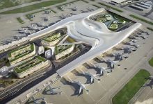 Aerial view of Navi Mumbai International Airport as airside work completes