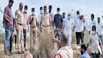 "Tirupati police investigating case of deceased tribal child worker at bonded labor site with forensic team collecting evidence"