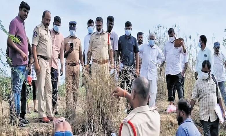 "Tirupati police investigating case of deceased tribal child worker at bonded labor site with forensic team collecting evidence"