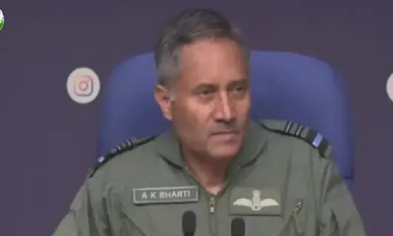 Air Marshal AK Bharti on Monday, while addressing a media briefing, said that India's fight was against terrorists.