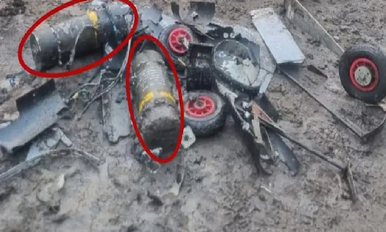 Army releases photos of Pakistani drone debris after neutralizing threat over Amritsar.