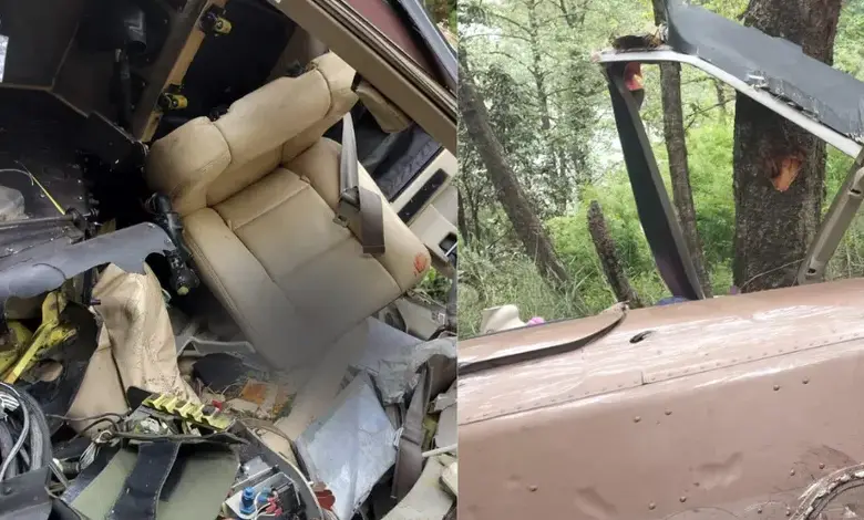 Five passengers died, and two were seriously injured in a helicopter crash near the Bhagirathi River in Uttarkashi district of Uttarakhand.