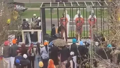 A parade taken out by Khalistani sympathisers in Canada demanded the deportation of 8,00,000 Hindus to India.