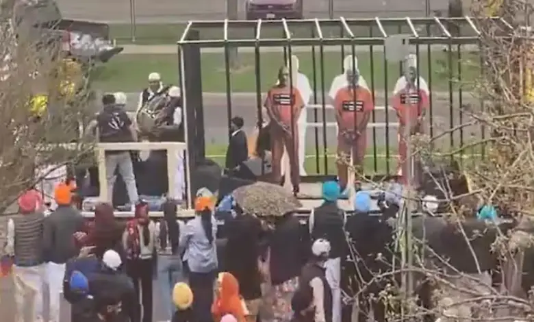 A parade taken out by Khalistani sympathisers in Canada demanded the deportation of 8,00,000 Hindus to India.