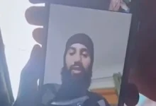 A video of a terrorist, who was killed in an encounter with security forces this morning, shows his mother pleading with him to surrender.