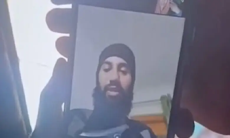A video of a terrorist, who was killed in an encounter with security forces this morning, shows his mother pleading with him to surrender.