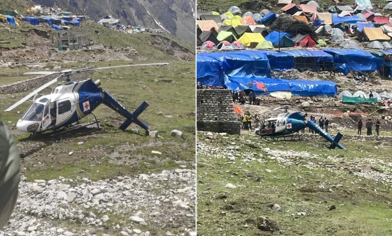 A Helicopter Crashed in Kedarnath Dham in Uttarakhand; No Casualties Reported