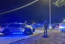 Emergency vehicles at scene of Little River, South Carolina mass shooting; 11 injured. | (Image: FB/ Horry County Police Department)