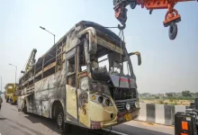 Tragic Bus Fire in Lucknow Claims Five Lives, Including Two Children
