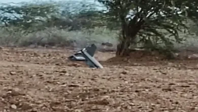Security forces inspect drone debris in Kutch amid India-Pakistan border tension and imposed blackout in Gujarat districts.