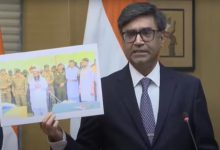 India exposes Pakistan terror links. FS Misri shows state funeral photo of militants killed in strikes.