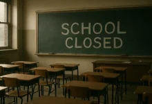 "Empty classrooms in Gujarat's government schools as closures rise and private institutions expand due to education crisis." (AI Generated Image )