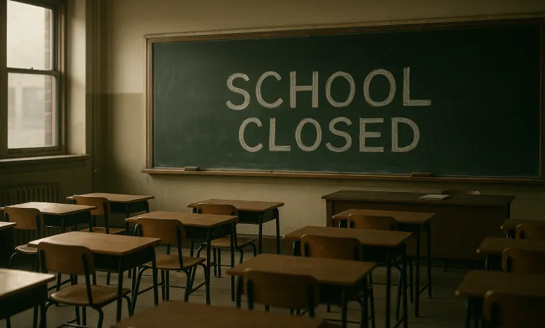 "Empty classrooms in Gujarat's government schools as closures rise and private institutions expand due to education crisis." (AI Generated Image )
