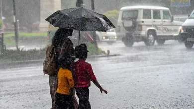 Dark storm clouds over Arabian Sea with rain expected in Gujarat and South India due to likely cyclonic formation.