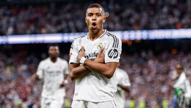 La Liga 2024-25 top scorers: Kylian Mbappé, Lewandowski, and Raphinha celebrate goals in Spanish league