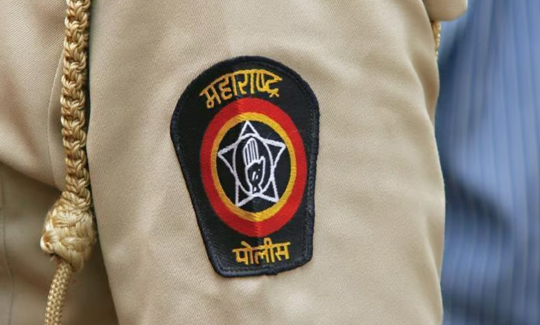 Maharashtra police officers at a press conference announcing major statewide transfers and appointments.