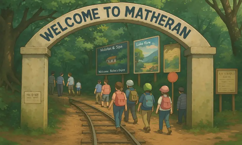 "Scenic view of Matheran’s lush green hills, red soil pathways, and horse rides in Asia’s only automobile-free village."