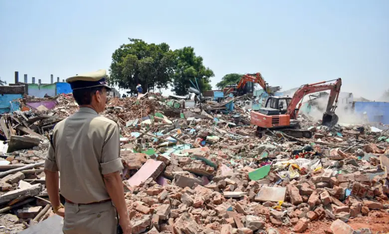 Mega Demolition in Bapunagar After Chandola, Bulldozers Clear Over 400 Illegal Structures