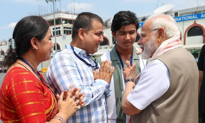 Modi Greets Bihar's Cricket Wonder Kid Vaibhav Suryavanshi at Airport