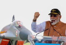 Modi at Adampur Airbase. S-400 shown, refutes Pakistan's strike claim. Operational base display.