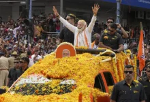PM Modi roadshow traffic diversion map showing closed routes and alternative paths in Ahmedabad from airport to city center | PTI