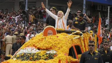 PM Modi roadshow traffic diversion map showing closed routes and alternative paths in Ahmedabad from airport to city center | PTI