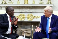 "Trump claims credit for 'settling' India-Pakistan conflict through trade, despite recent border clashes. Details on the diplomatic claims."