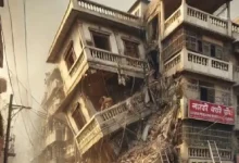 A three-storey commercial building collapsed in Delhi's Rohini on Wednesday afternoon.