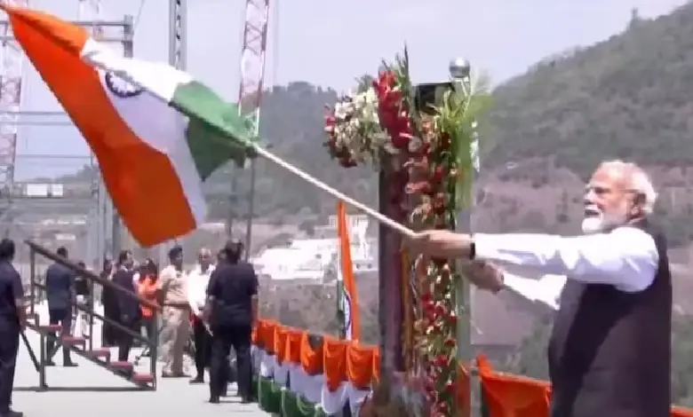Prime Minister Narendra Modi on Friday inaugurated the Chenab railway bridge, the tallest rail bridge in the world.