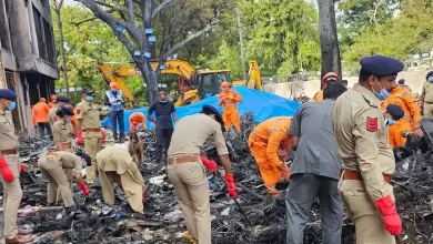 Rescue teams at Air India Boeing 787 crash site as officials launch investigation and secure evidence from the wreckage.