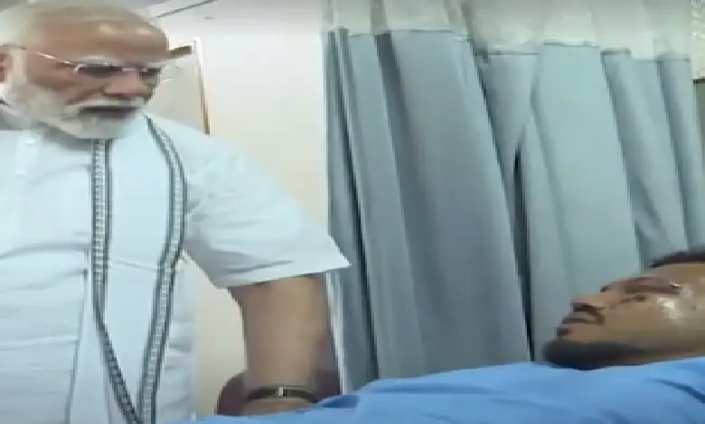 Air India crash survivor Vishwas Kumar in hospital after deadly plane tragedy; PM Modi visits to offer support.