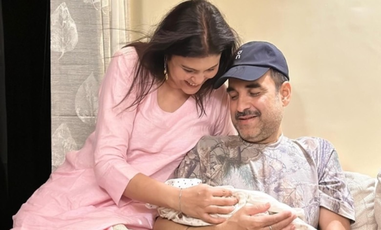 ‘Bade Papa’ Pankaj Tripathi cradles Paritosh Tripathi’s baby as wife Mridula joins in joy. See pic