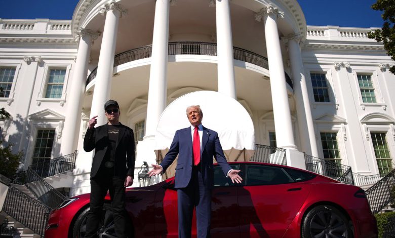 Trump Dismisses Elon's Car Rumors: "No Sale" For Red Tesla, May "Move It Around"