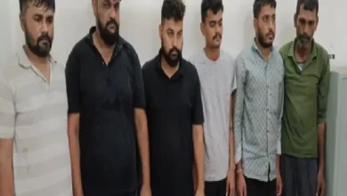Jamnagar police bust fake liquor factory; 6 arrested and illegal alcohol pouches seized during raid in Navy Moda village.