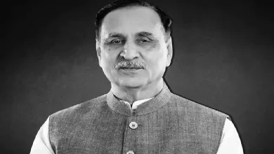 Mourners gather at Vijay Rupani’s Gandhinagar residence after Air India crash claims life of former Gujarat CM.