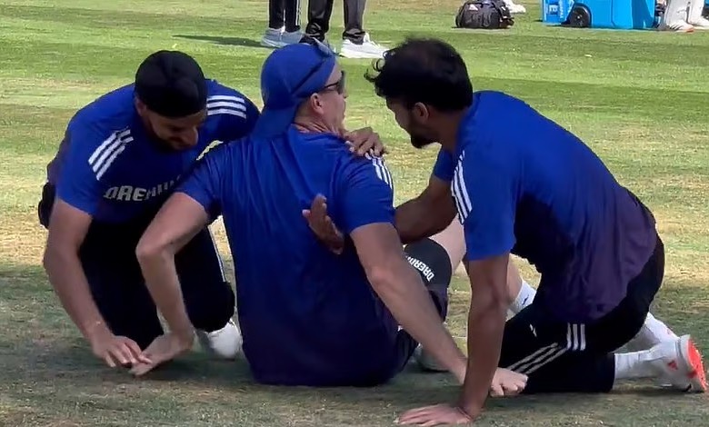 IND vs ENG Test: WWE at Team India Nets! Arshdeep and Akash Wrestle Coach Morkel | Video