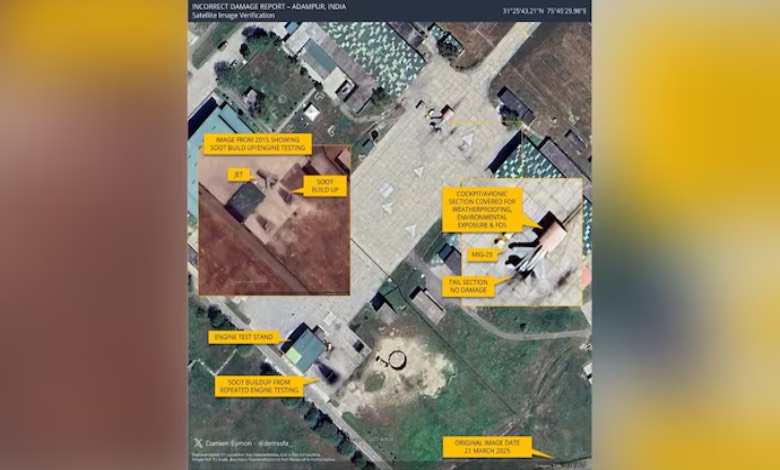 Pakistan's False Claims About Destroying Indian Fighter Jet at Adampur Airbase Exposed by Satellite Evidence