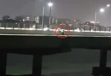 Fire brigade rescues Congress leader from Tapi River after suicide attempt on Surat's Variav Bridge at night.