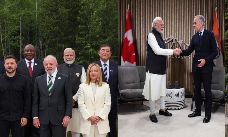 'Together for Global Progress!' PM Modi Meets Canada’s PM Mark Carney and World Leaders at G7 Summit in Canada