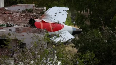 Wreckage of Air India Boeing 787-8 after fatal crash at medical college hostel; 241 dead, Turkish link under scrutiny.