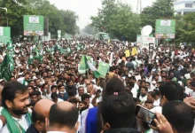 In Odisha on Wednesday as Biju Janata Dal (BJD) workers staged massive protests outside the Odisha Assembly in Bhubaneswar, demanding justice for a Balasore college student who died by self-immolation.