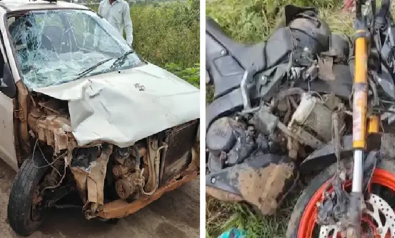 Seven people were killed in Maharashtra's Nashik after a car and a motorbike collided late Wednesday night.