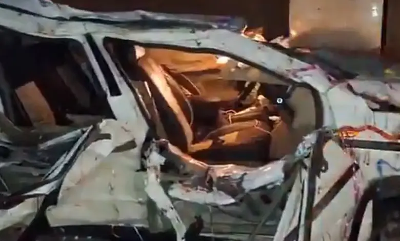 Eight members of a family died after a Bolero SUV carrying a wedding party crashed into a wall of a college in Uttar Pradesh's Sambhal district on Friday.
