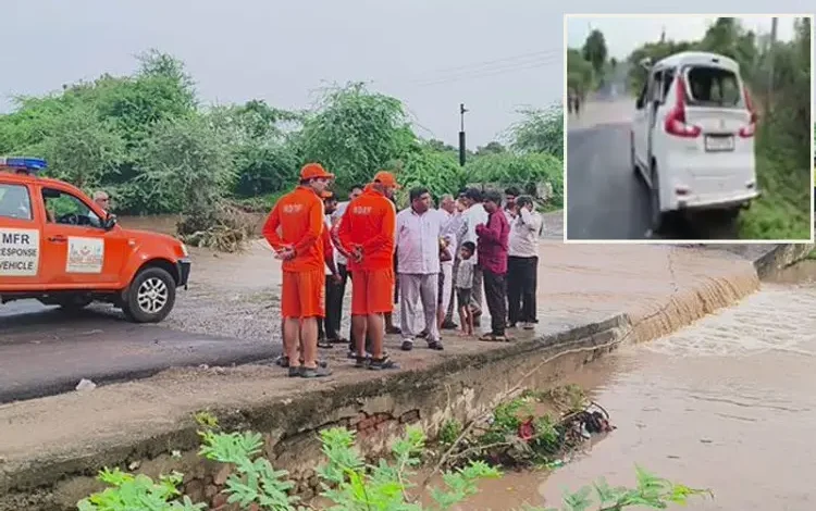 A horrific accident took place late at night near Godhavata village in Ranpur taluka. Car, which was going from Bochasan to the famous pilgrimage destination of Salangpur