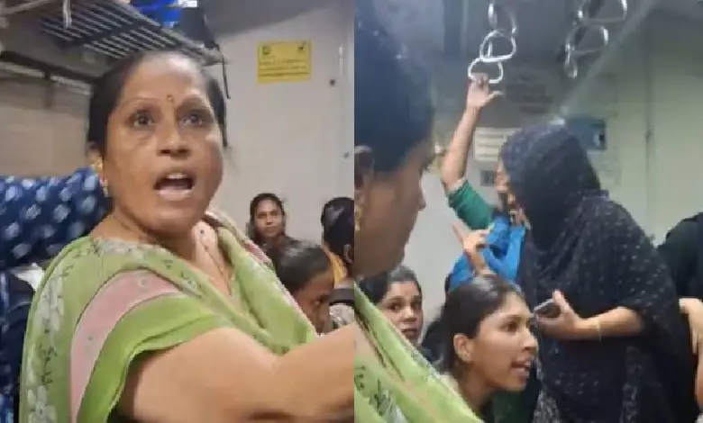 A language dispute over a seat in a Mumbai local train escalated into a full-blown Marathi versus Hindi argument, with one woman telling others to speak Marathi or get out.